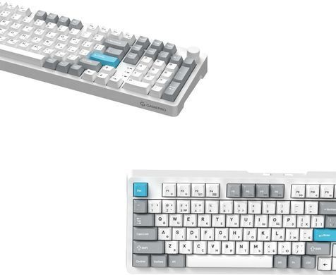Клавіатура бездротова GamePro Asgard Drakkar Keychron Super Red Switch White (MK305WH) [616475]