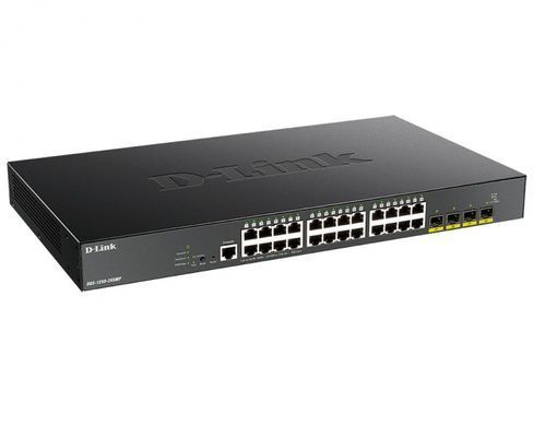 Комутатор D-Link 24xGE PoE, 4xSFP+, 370W, WebSmart (DGS-1250-28XMP) [105024]
