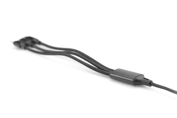 Кабель DIGITUS USB-A > Lightning/USB-С/micro USB, мультизарядний 3-в-1, заряджання/синхронізація 1м, чорний (AK-300160-010-S) [108533]