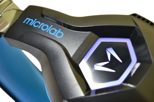 Гарнітура Microlab G7, 3,5мм+USB, Black-Blue (G7_b+b) [401782]