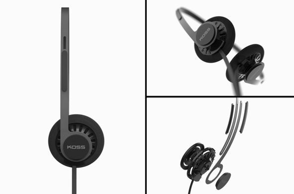 Навушники On-ear Koss KPH40 Utility 3.5 mini-jack, 1.2м, Сірий (197451.102) [114294]