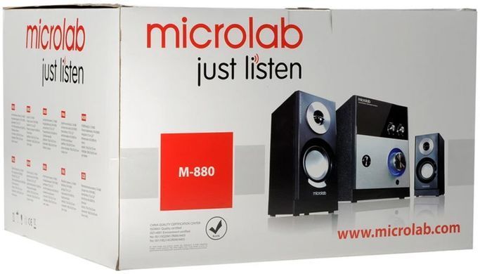 Акустична система 2.1 Microlab, чорна з срібним (M-880) [404757]