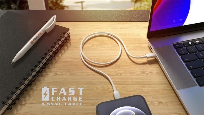Кабель REAL-EL USB Type-C - Lightning (M/M), 2 м, White (4743304104697) [603825]