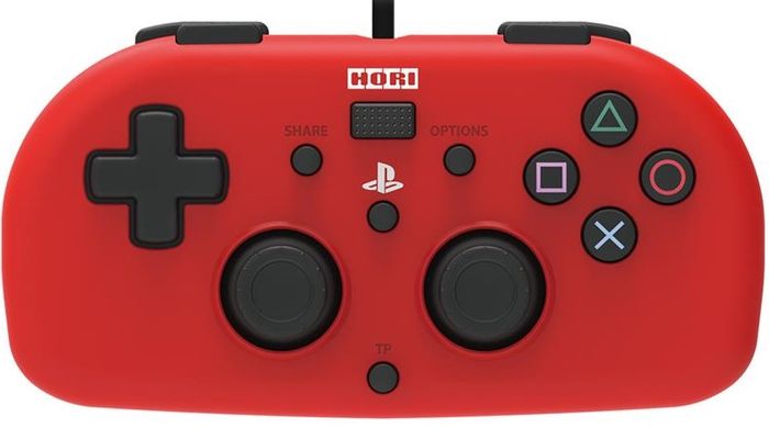 Hori Геймпад проводной Mini Gamepad для PS4, Red (4961818028418)