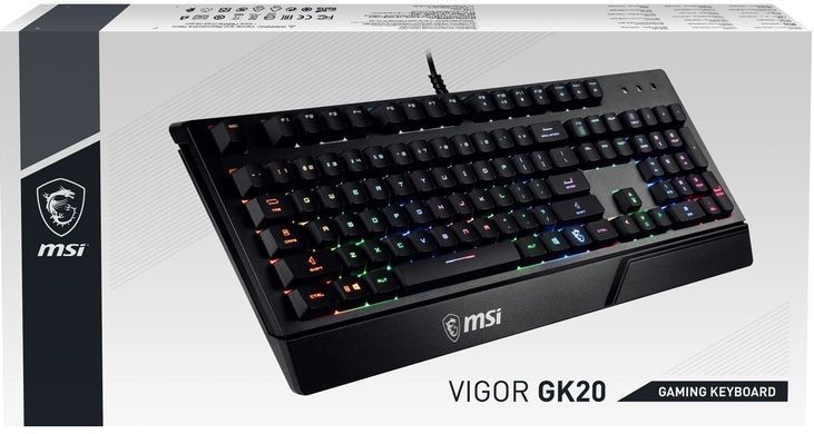 Клавіатура MSI Black USB (S11-04UA208-CLA) (VIGOR GK20 UA) [620034]