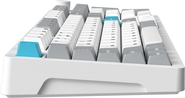 Клавіатура бездротова GamePro Asgard Drakkar Keychron Super Red Switch White (MK305WH) [616475]