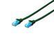 Патч-корд CAT 5e U-UTP, Cu, PVC AWG 26/7, довжина 0,5 м, колір зелений DIGITUS by ASSMANN (DK-1511-005/G) [501787], фото 5