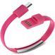 Кабель-браслет micro USB 2.0, рожевий RTL (S0608) [404559], фото 1