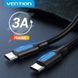 Кабель Vention USB Type-C - USB Type-C (M/M) TPE Round PD 60W, 3A, 0.5 м, Black (COSBD) [604008], фото 5