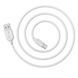 Кабель BOROFONE BX14 USB to Type-C 2.4A, 3m, PVC, TPE connectors, White (6957531090397) [803313], фото 3