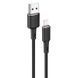 Кабель ACEFAST C2-02 USB to iP 2.4A, 1.2m, silicone, zinc connectors, Black (AFC2-02B) [802310], фото 1