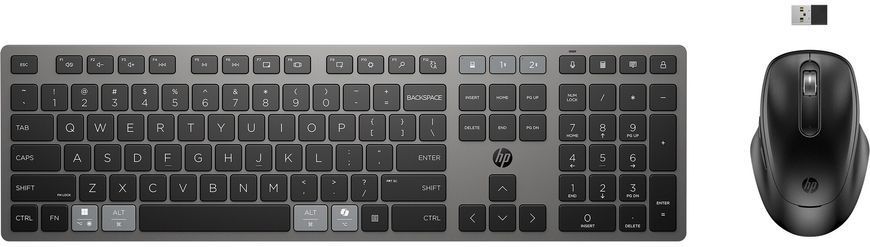 Комплект клавіатура та миша HP 720 Multi-Device Rechargeable, BT, EN/UK, чорний (9T5A9AA) [103723]