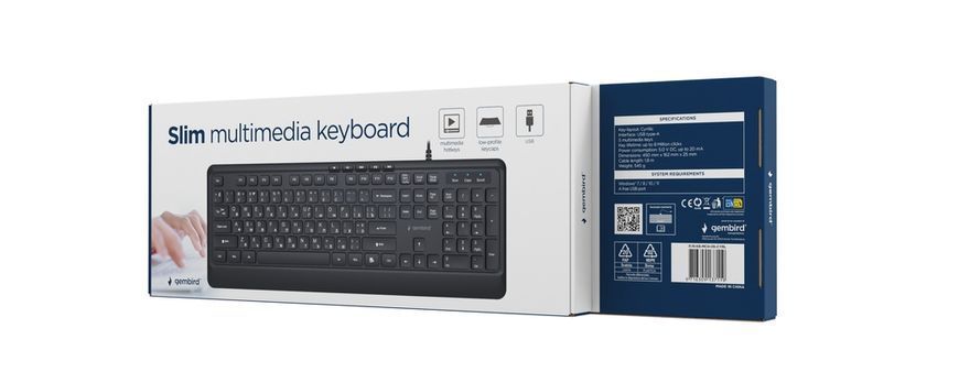 Клавіатура Gembird Black (KB-MCH-05-CYRL) [620099]
