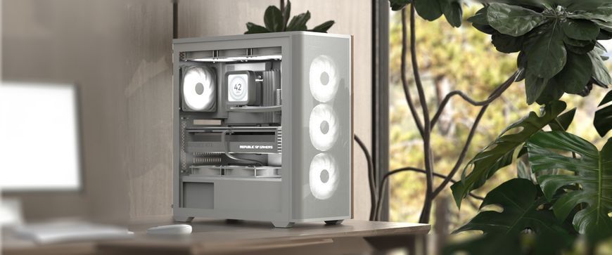 Корпус AeroCool D501A-G-WT-v2 White без БЖ (ACCM-DS01043.21) [608791]