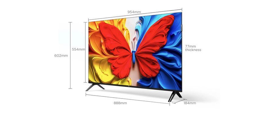 Телевізор 43" TCL QLED FHD 60Hz Smart Android TV Black (43S59K) [114182]