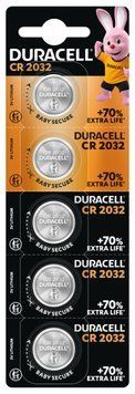 Батарейка Duracell CR2032 DSN уп. 5шт. (5020441/5019700/5007682/5010974/) [203725]