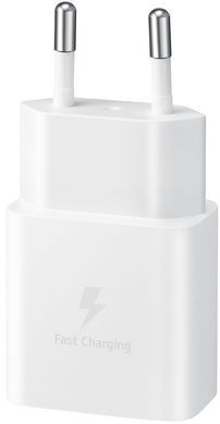 Зарядний пристрій мережевий Samsung 15Вт USB-С, кабель USB-C > USB-C, 1м, білий (EP-T1510XWEGEU) [108453]