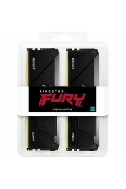 Пам'ять ПК Kingston DDR4 64GB KIT (32GBx2) 3200 FURY Beast RGB (KF432C16BB2AK2/64) [103889]