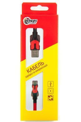 Кабель Dengos USB - micro USB (M/M), 1 м, Red (PLS-M-IND-SOFT-RED) [603832]