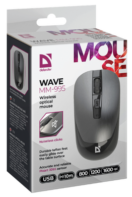 Миша Defender Wave MM-995 Wireless GRAY (52993) [200817]