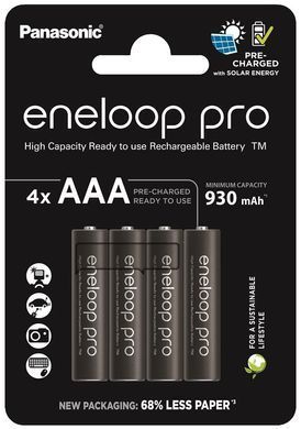 Акумулятор Panasonic Eneloop NI-MH Pro AAA 930 мАч, 4 шт. (BK-4HCDE/4CP) [113427]