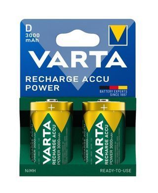 Акумулятор Varta NI-MH Power D(LR20) 3000 мА&bull;г, 2шт (56720101412) [114059]