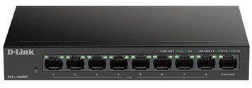 Комутатор D-Link 8xFE PoE, 1xGE, 117Вт (DES-1009MP) [14903]