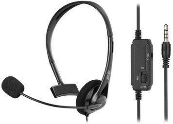 Гарнітура ПК моно On-ear 2E CH11 mini-jack, omni-mic, 1.2м, чорний (2E-CH11MJ) [114270]