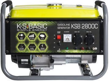 Генератор бензиновий Konner&Sohnen Basic KSB 2800C, 230В, 2.8кВт, ручний стартер, 36.6кг (KSB2800C) [105943]