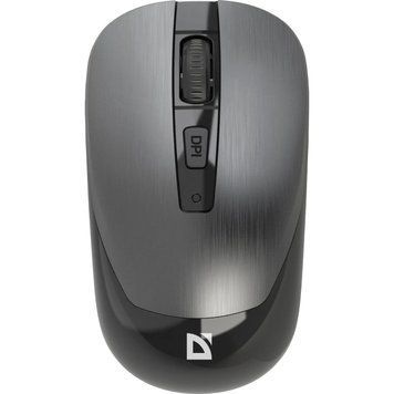 Мишка Defender Wave MM-995, бездротова, 4 кн. до 1600 dpi, безшумна, сіра (52993) [401296]