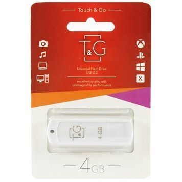 Флеш-накопичувач USB 4GB T&G 011 Classic Series White (TG011-4GBWH) [607158]
