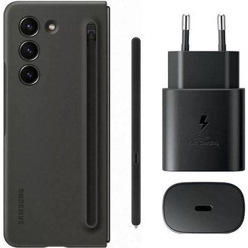 Чохол-накладка Samsung Slim Cover with Pen & TA 25W для Samsung Galaxy Fold 5 SM-F946 Black (EF-OF94KKBEGWW) [614872]