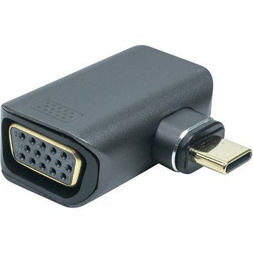 Адаптер PowerPlant USB Type-C - VGA (M/F) Black (CA914289) [604365]