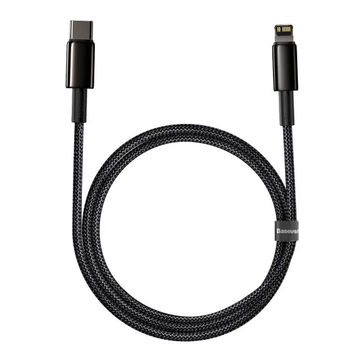 Кабель Baseus Tungsten Gold USB Type-C - Lightning (M/M), 20W, 1 м Black (6953156232037) [611680]