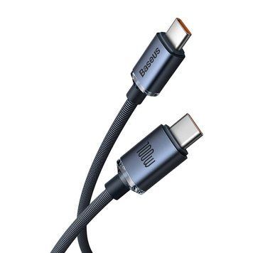 Кабель Baseus Crystal Shine Series Fast Charging Data Cable Type-C to Type-C 100W 1.2m Black (CAJY000601) [802489]