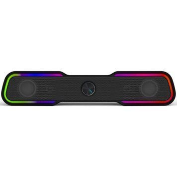 Акустична система 2.0 HP, 3,5мм + USB, 6Вт, Sound Bar LED RGB (DHE-6002) [404763]