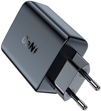Зарядний пристрій 2xUSB 50W (USB-C+USB-C) Gan A29 Fast Charger Black Acefast (6974316281443) [402151]