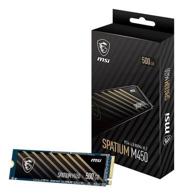 Твердотільний запам&rsquo;ятовувальний пристрій накопичувач (SSD) G4 M.2 NVME 500GB SPAT. M450 MSI (S78-440K380-P83) [503358]