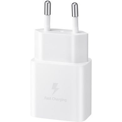 Зарядний пристрій мережевий Samsung 15Вт USB-С, кабель USB-C > USB-C, 1м, білий (EP-T1510XWEGEU) [108453]