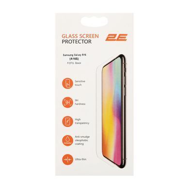 Захисне скло 2E для Samsung Galaxy A16 (A165), 2.5D FCFG, (1 Pack), чорна рамка (2E-G-A16-SMFCFG-BB) [103142]