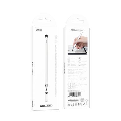 Стилус HOCO GM103 Fluent series universal capacitive pen White (6931474767127) [803265]