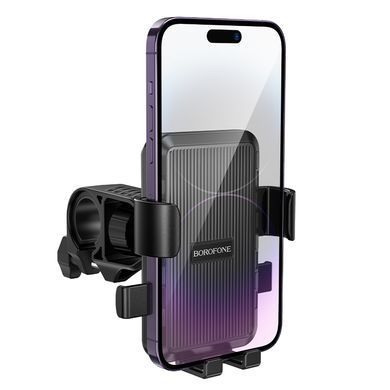 Велотримач для телефона BOROFONE BH137 Knight motorcycle bicycle universal holder Black (6941991122934) [806639]