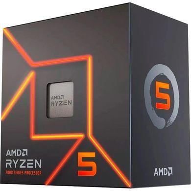 Процесор AMD Ryzen 5 6C/12T 7600 (3.8/5.1GHz Boost,38MB,65W,AM5,Wraith Stealth cooler) box (100-100001015BOX) [405210]