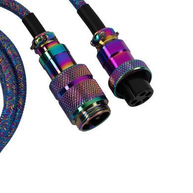 Кабель USB-A/USB-C > USB-C заряджання/синхронізації Keychron, 1.08м, Type-C, Premium Coiled Aviator, синій (CAB8_KEYCHRON) [108589]