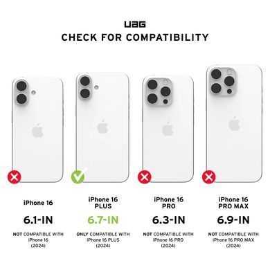 Чохол UAG для iPhone 16 Plus, Essential Armor Magsafe, Black (114447114040) [108230]