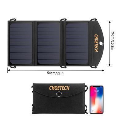Сонячний зарядний пристрій Choetech 19W (SC001) [603164]