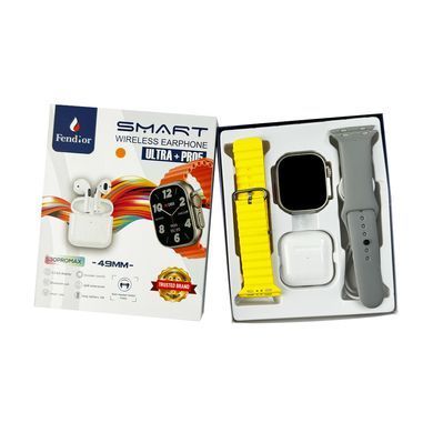 Смарт-годинник Fendior S30 Pro Max+TWS 49mm. 120 mAh, Yellow (FendiorS30PYellow) [802685]