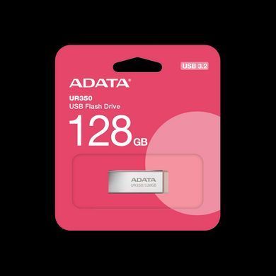Флеш-накопичувач ADATA USB 3.2 UR 350 128Gb Silver/Beige (UR350-128G-RSR/BG) [803131]