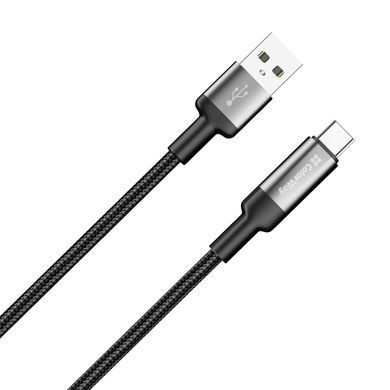 Кабель ColorWay USB - USB Type-C (M/M), braided wire, 6А, 2 м, Black (CW-CBUC097-BK) [620115]