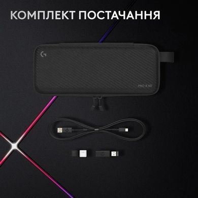 Клавiатура бездротова Logitech G PRO X 60 TKL GX Optical Tactile White (920-011930) [606020]